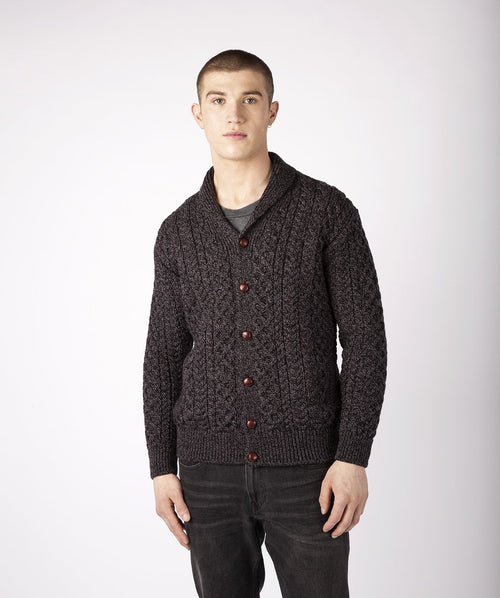 Woodford Aran Cardigan anthracite
