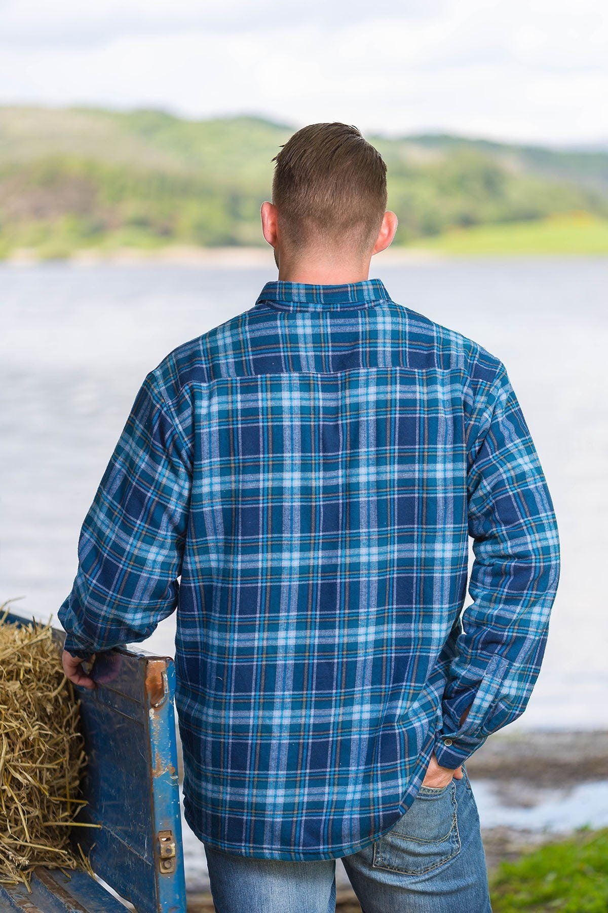 Men's Lee Valley Lined Flannel - Blue Tartan