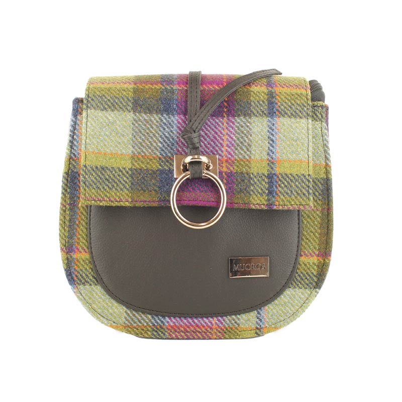 Irish Tweed Grace Purse - Purple & Green Plaid