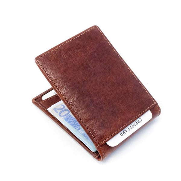Hand Stamped Leather Fergal Knot Money Clip