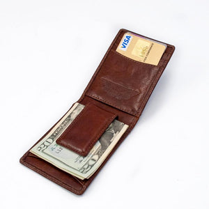Hand Stamped Leather Fergal Knot Money Clip