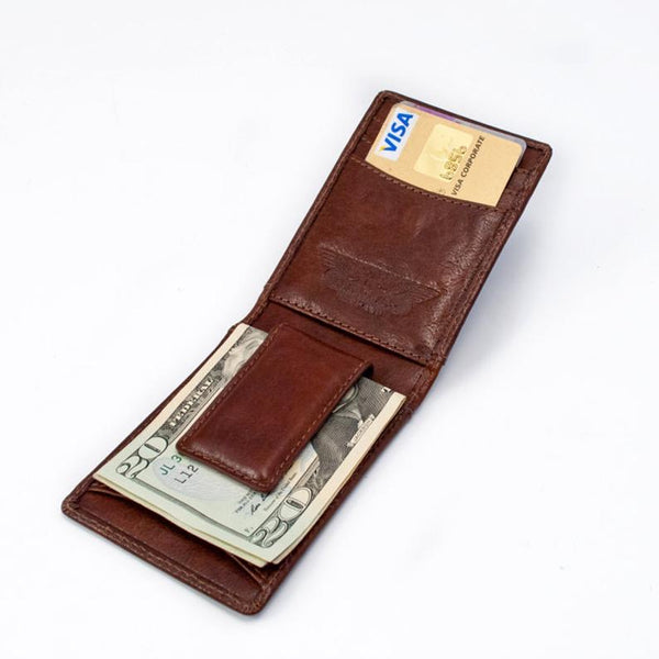 Hand Stamped Leather Fergal Knot Money Clip