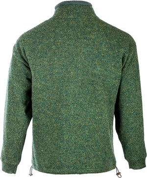 Farmleigh Lined Wool Mens Cardigan - Green