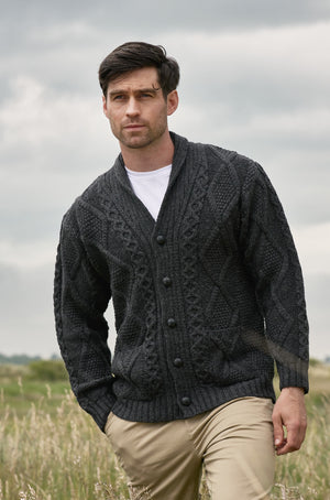 Kerry Shawl Collar Cardigan - Charcoal