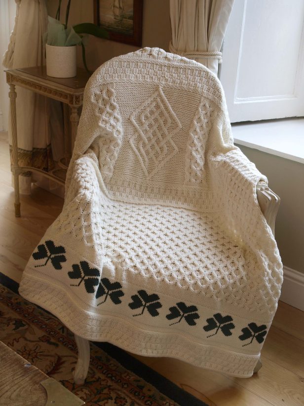 Traditional Irish Shamrock Throw