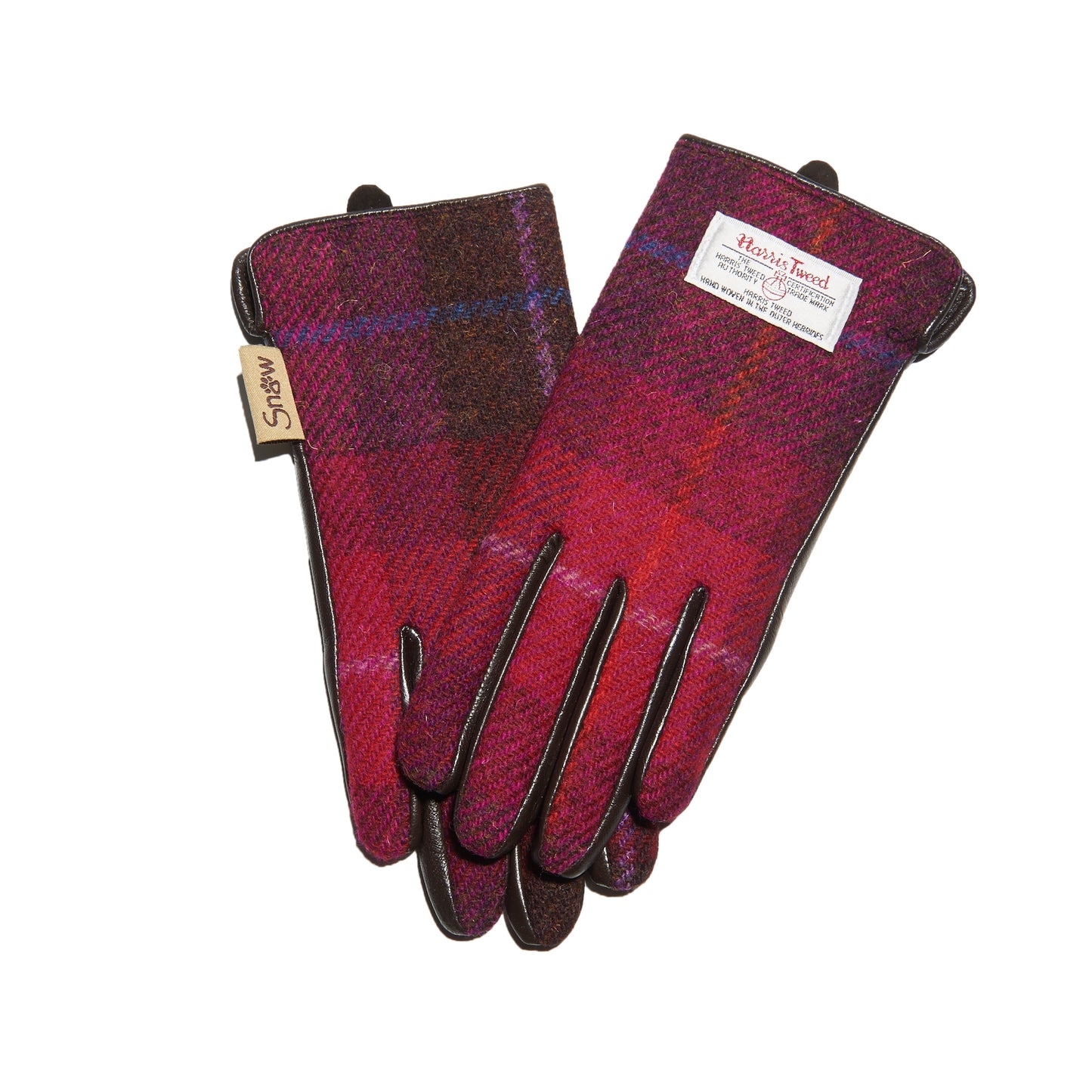 Ladies Harris Tweed Glove - Fuchsia Tartan