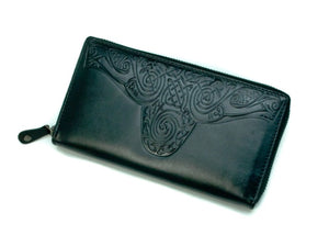 Roisin Celtic Leather Wallet - Black