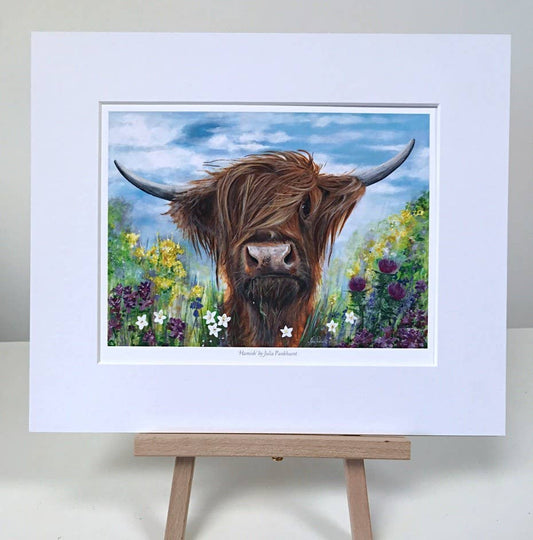 Hamish Highland Cow Mini Print