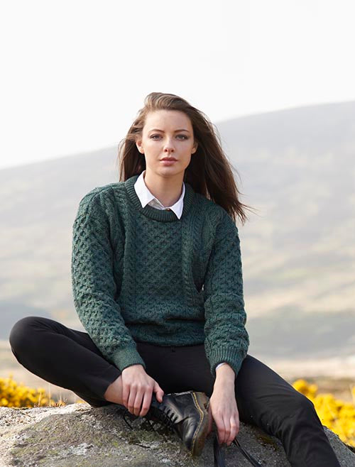 Inish Mor Unisex Traditional Fisherman's Pullover