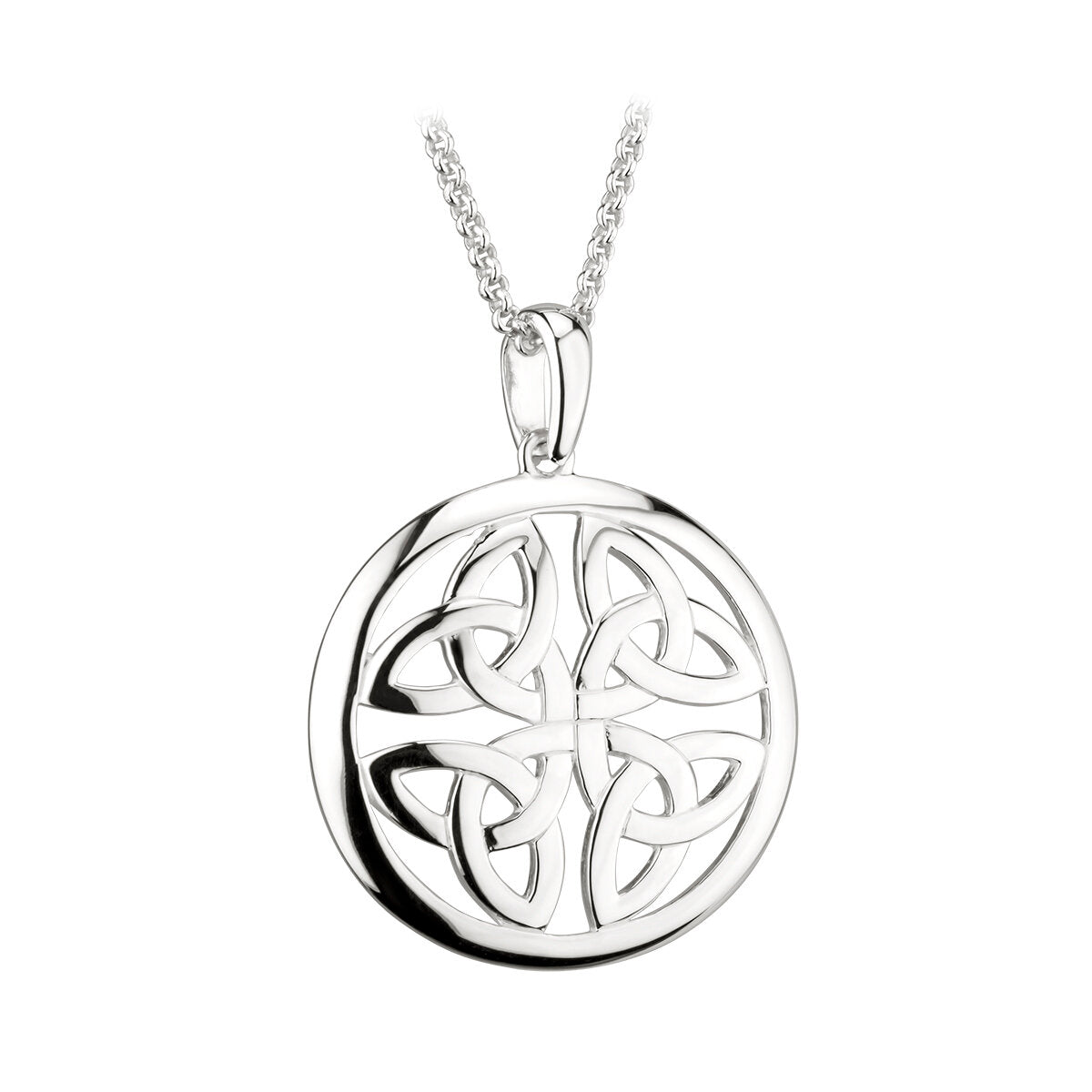 S46471 Sterling Silver Four Trinity Knot Pendant