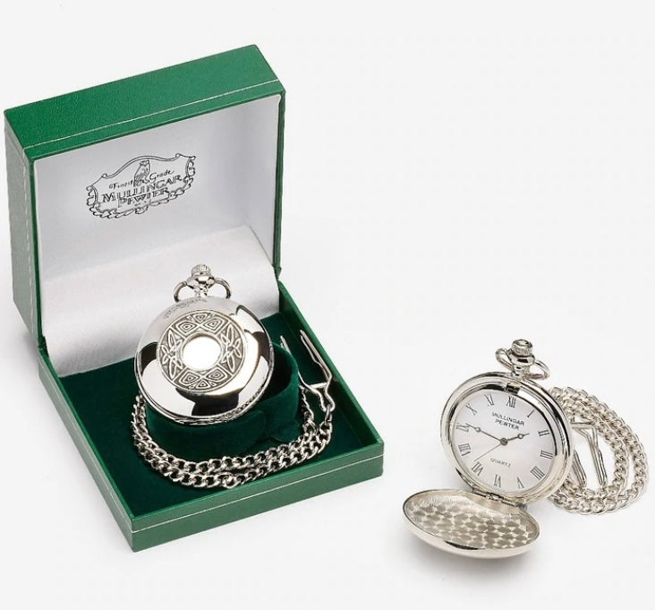 Pewter Quartz Pocket Watch