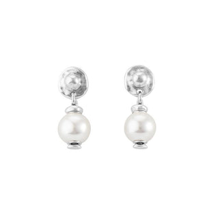 UNOde50 Texcoco Silver Earrings - Pearl