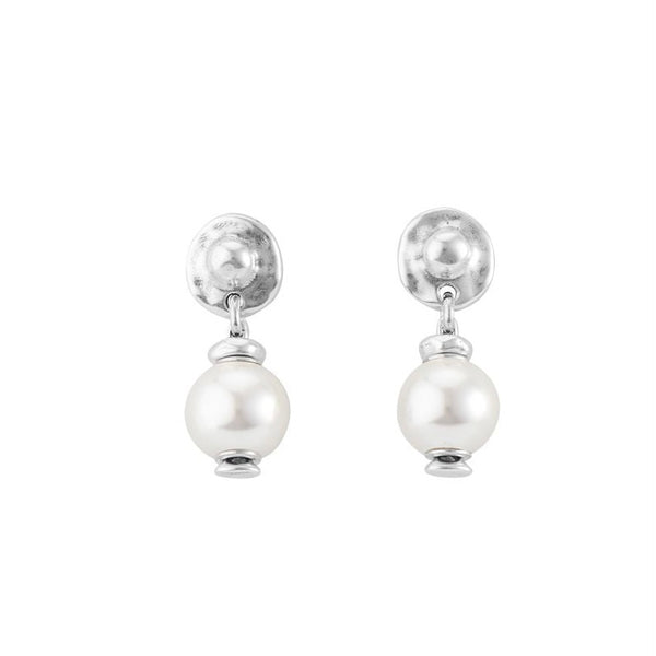 UNOde50 Texcoco Silver Earrings - Pearl