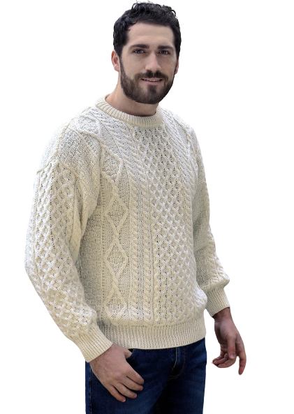 Inish Mor Unisex Traditional Fisherman's Pullover