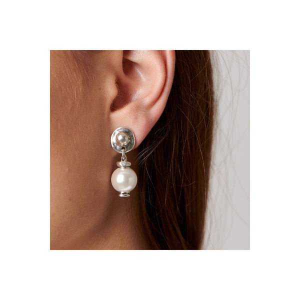 UNOde50 Texcoco Silver Earrings - Pearl