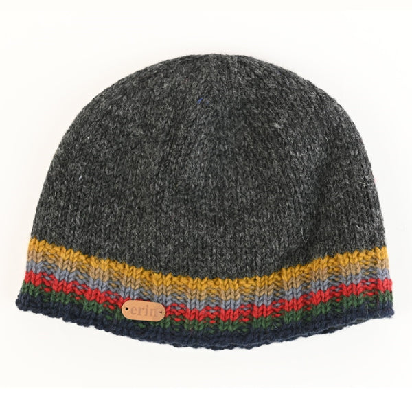 Ribbed Pull On Cap - Charcoal