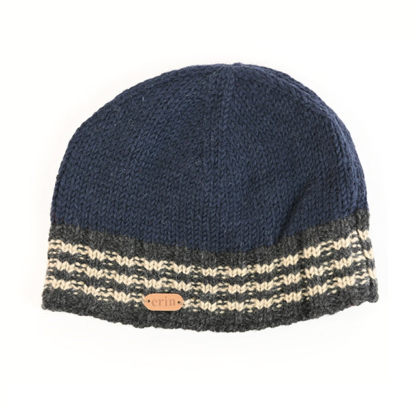 Ribbed Pull On Cap - Navy