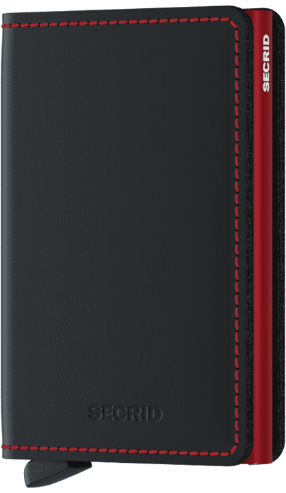 Secrid Slim Wallet - Matte Black/Red